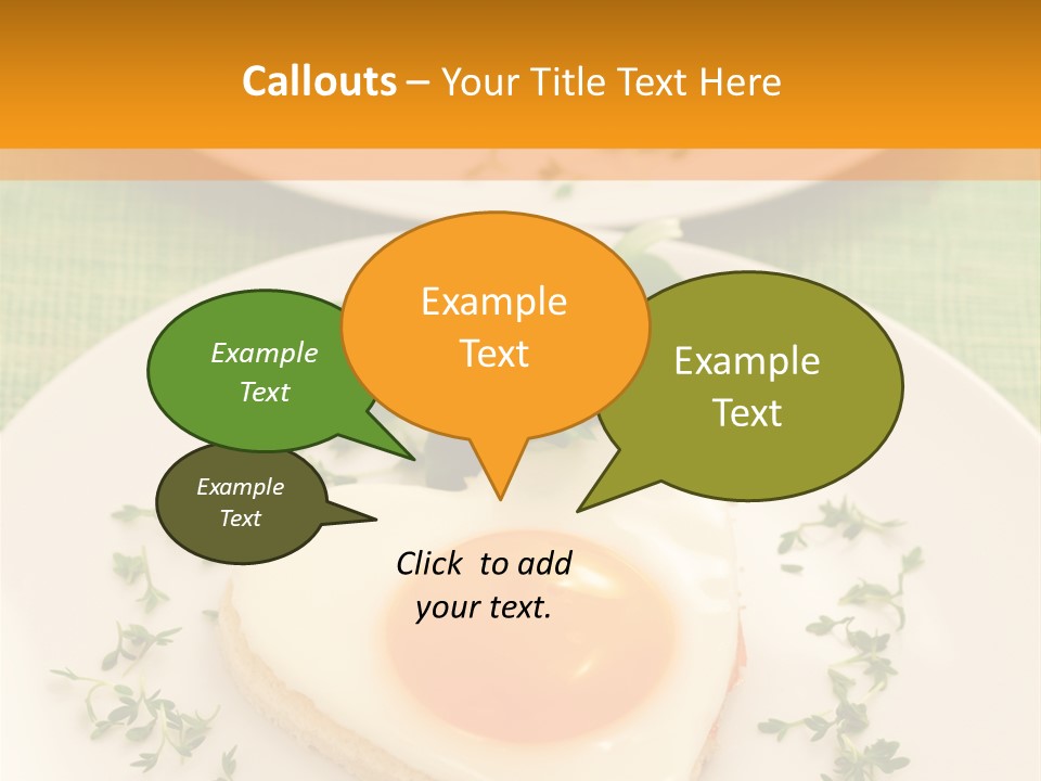 Two Plates With Food On Them On A Table PowerPoint Template