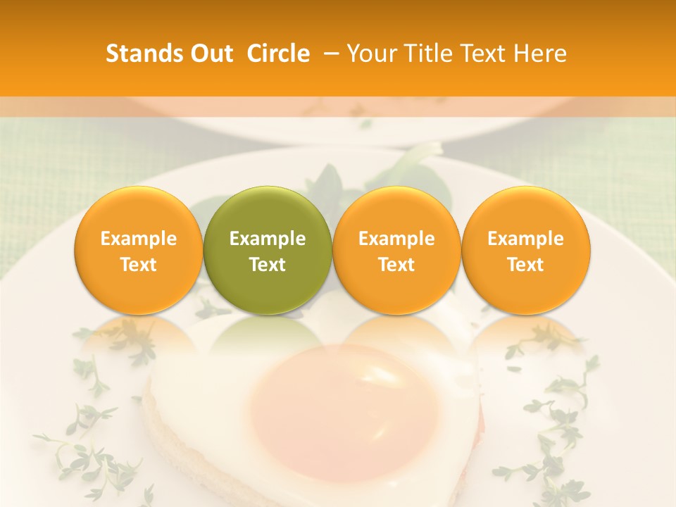 Two Plates With Food On Them On A Table PowerPoint Template