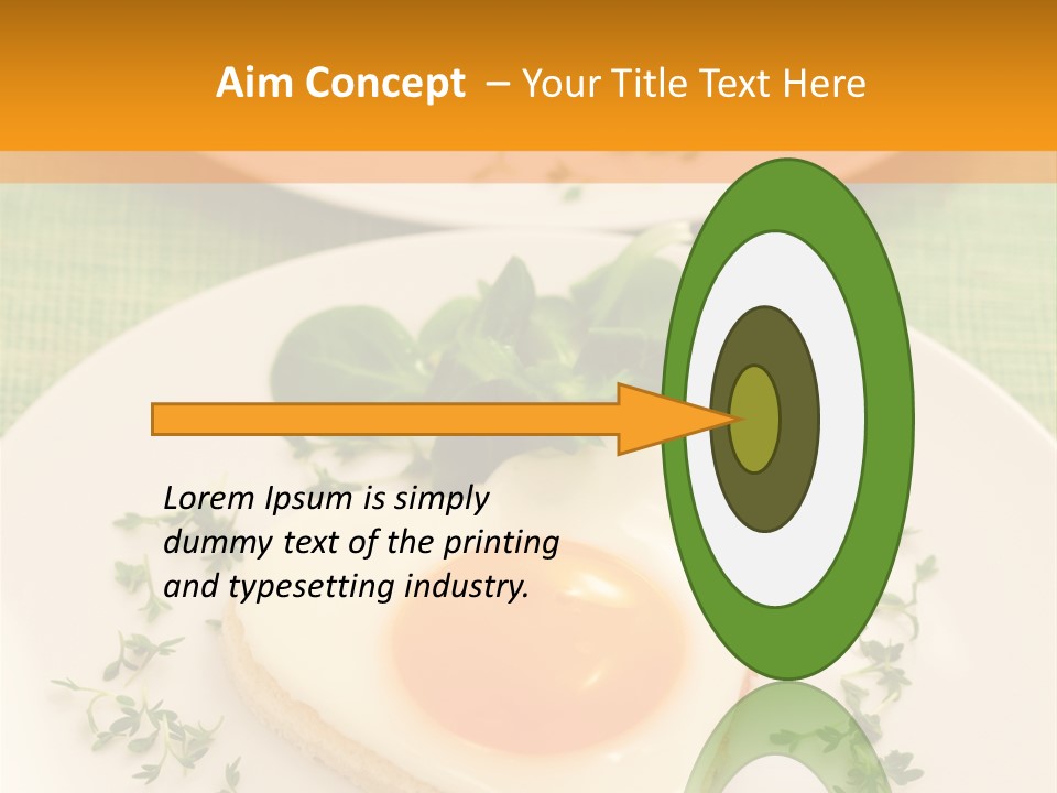 Two Plates With Food On Them On A Table PowerPoint Template