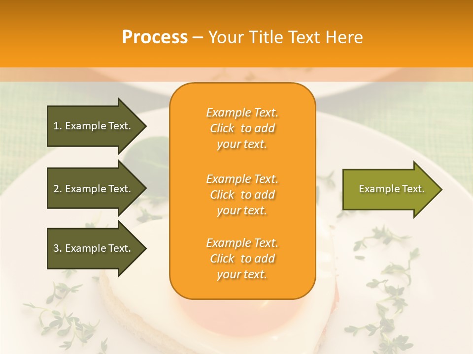 Two Plates With Food On Them On A Table PowerPoint Template