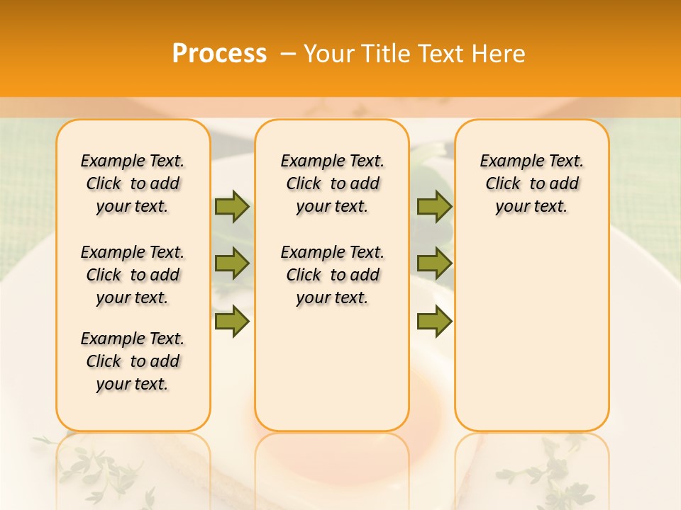 Two Plates With Food On Them On A Table PowerPoint Template