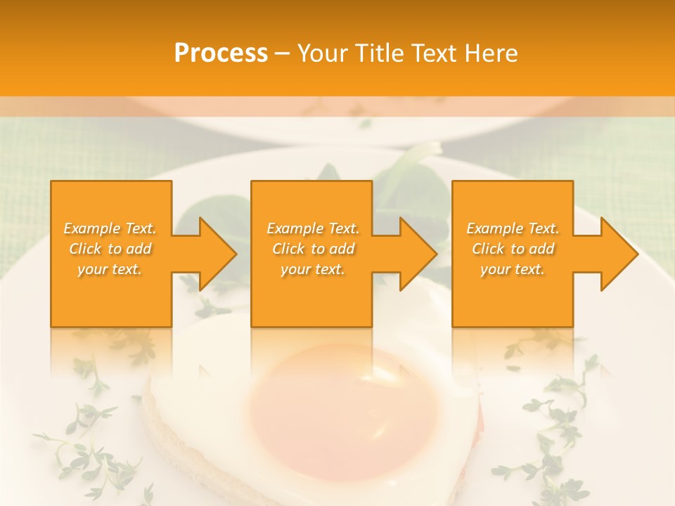 Two Plates With Food On Them On A Table PowerPoint Template