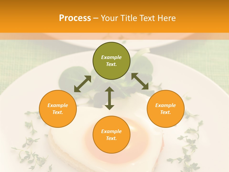 Two Plates With Food On Them On A Table PowerPoint Template