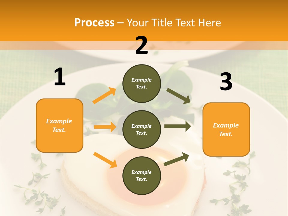 Two Plates With Food On Them On A Table PowerPoint Template