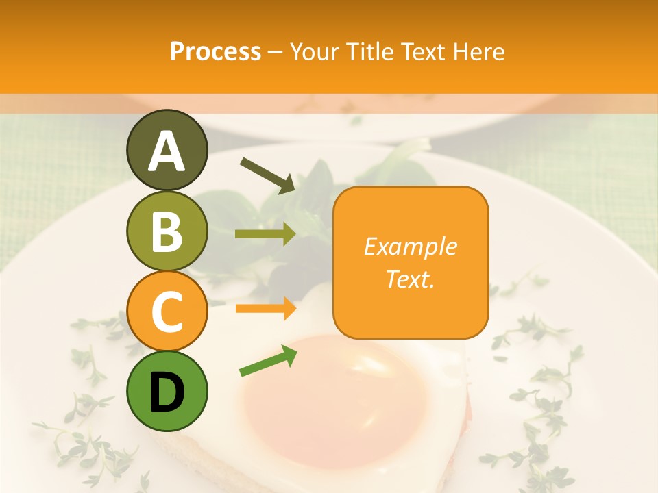 Two Plates With Food On Them On A Table PowerPoint Template