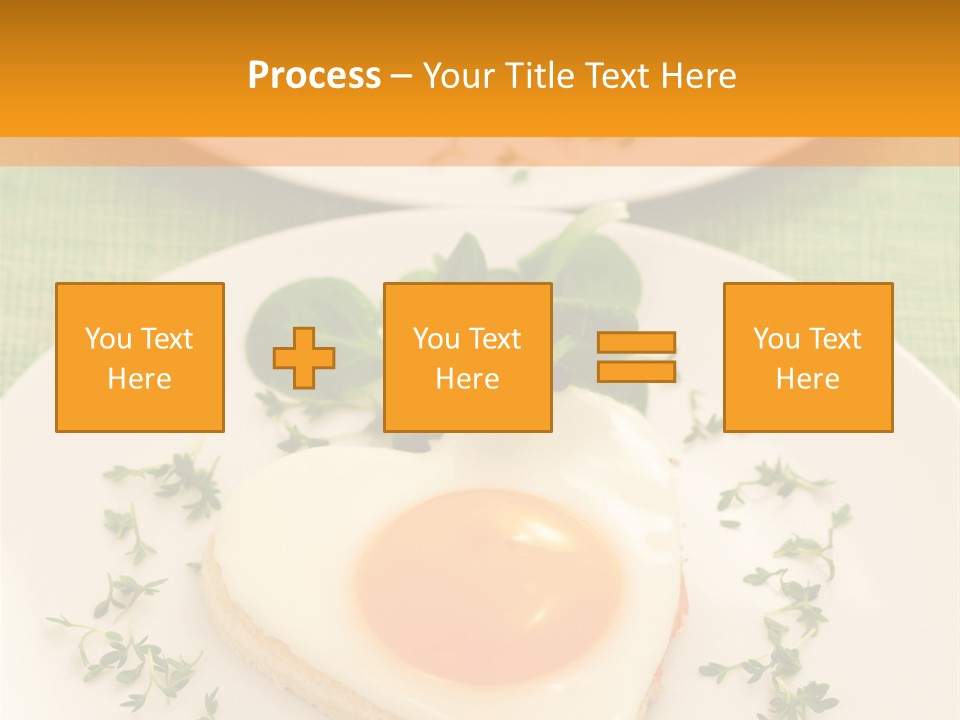 Two Plates With Food On Them On A Table PowerPoint Template
