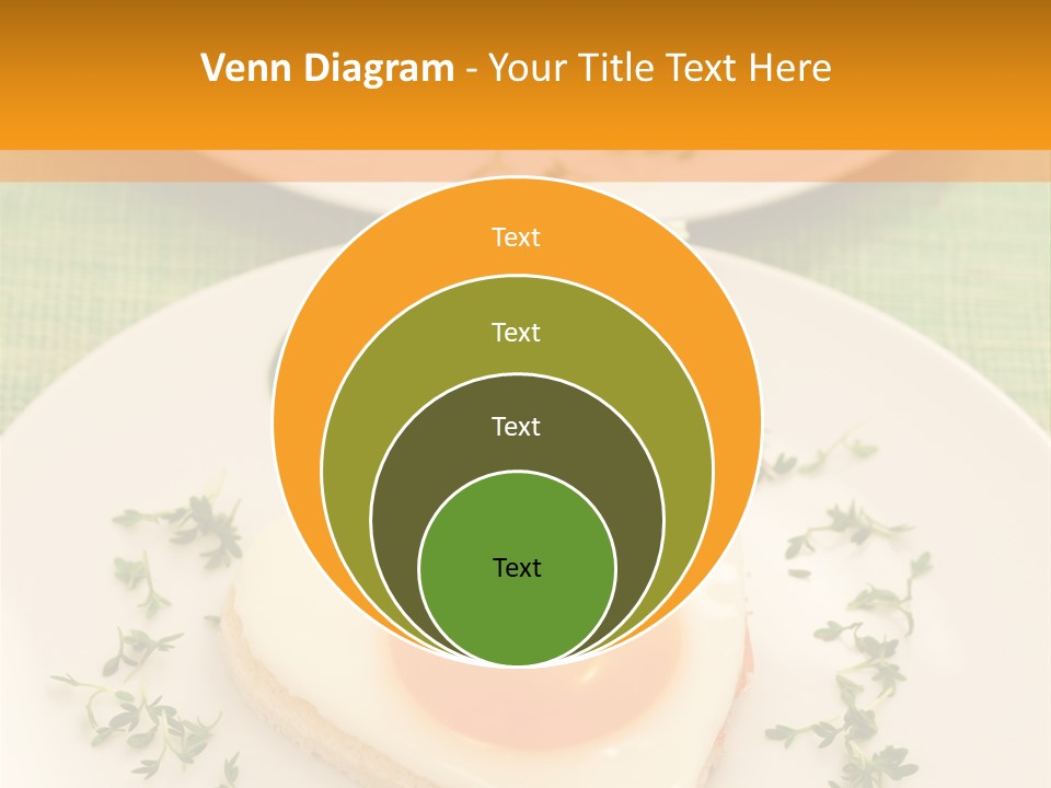 Two Plates With Food On Them On A Table PowerPoint Template