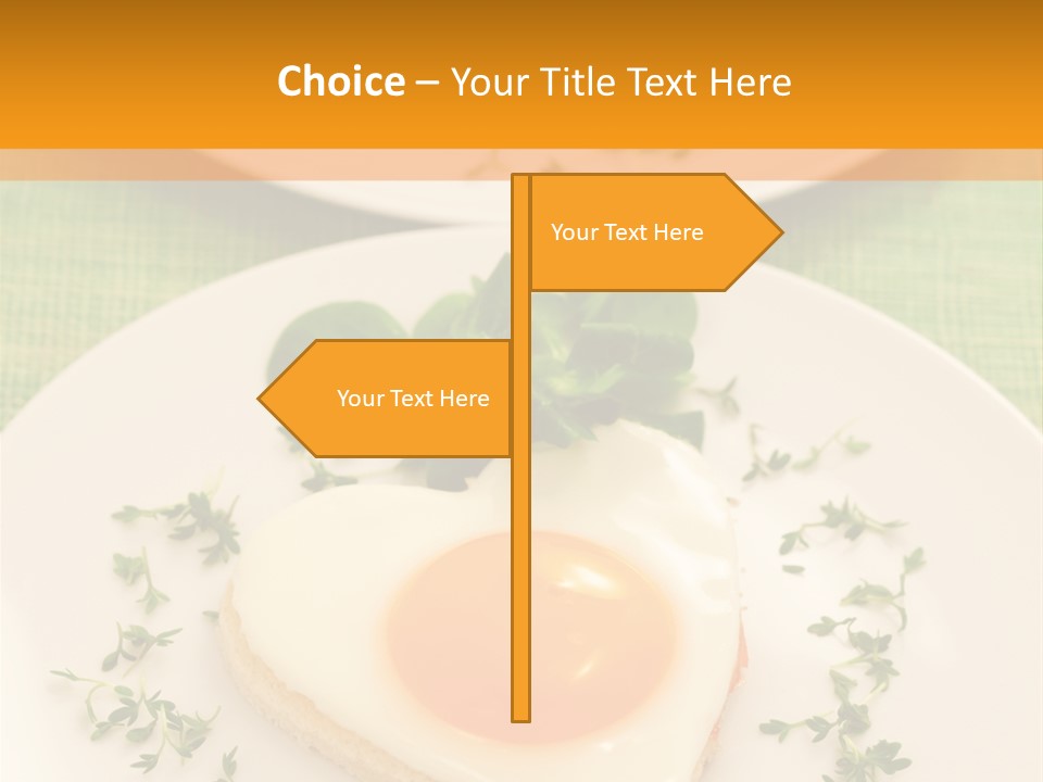 Two Plates With Food On Them On A Table PowerPoint Template