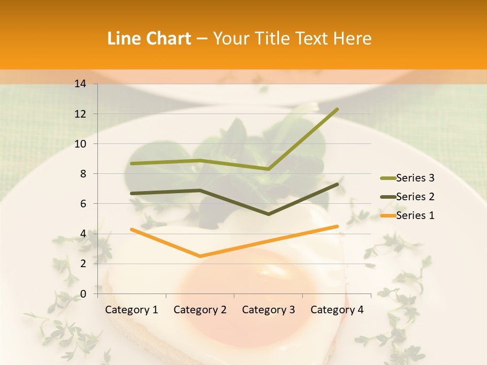 Two Plates With Food On Them On A Table PowerPoint Template
