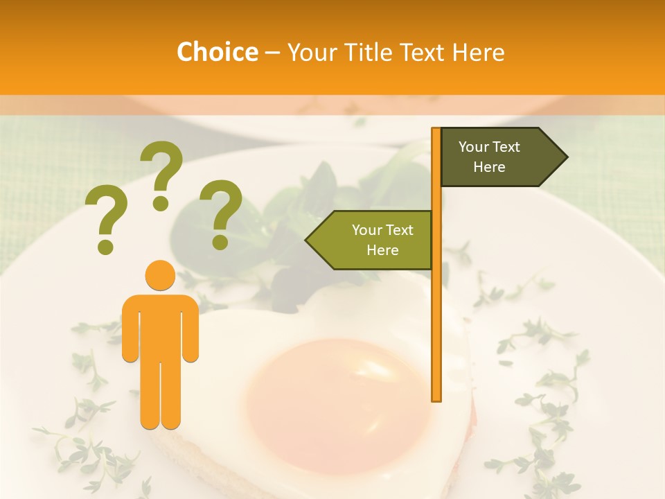 Two Plates With Food On Them On A Table PowerPoint Template
