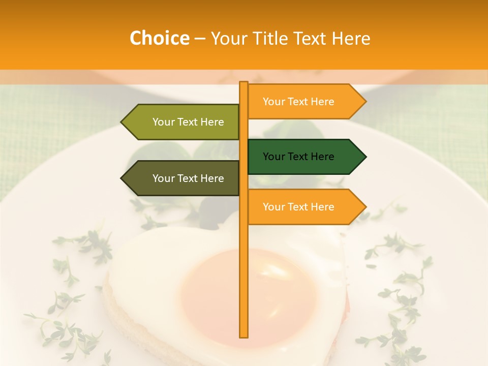 Two Plates With Food On Them On A Table PowerPoint Template