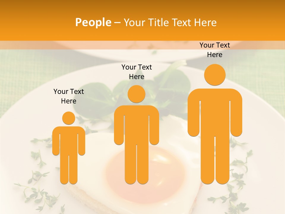 Two Plates With Food On Them On A Table PowerPoint Template