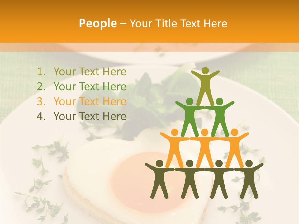 Two Plates With Food On Them On A Table PowerPoint Template