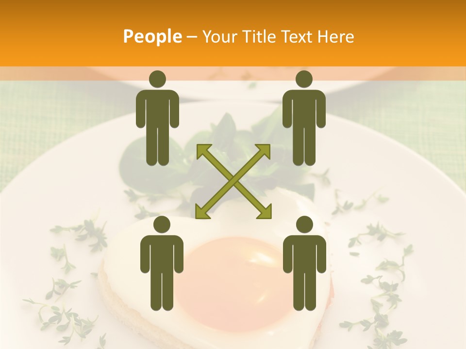 Two Plates With Food On Them On A Table PowerPoint Template