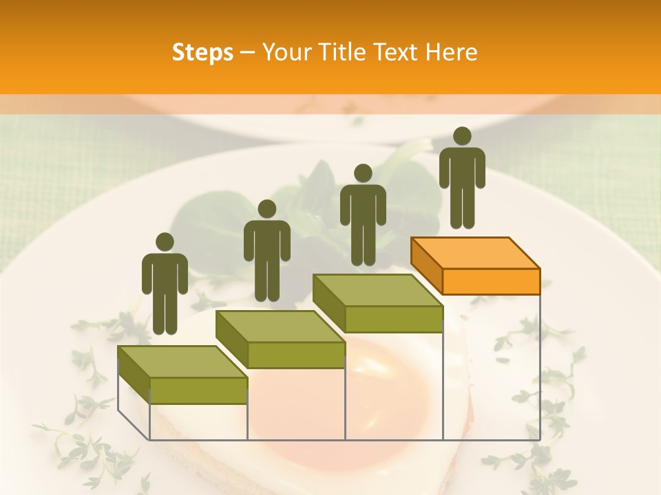 Two Plates With Food On Them On A Table PowerPoint Template