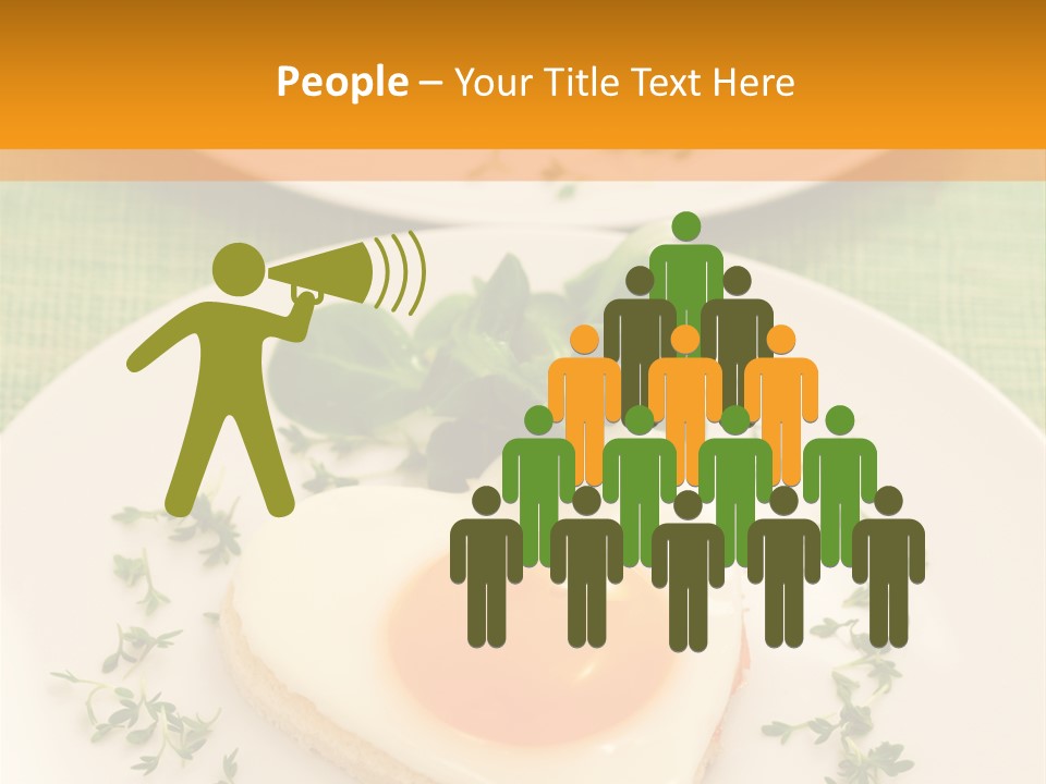 Two Plates With Food On Them On A Table PowerPoint Template