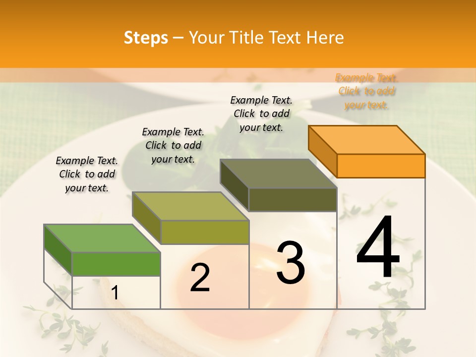 Two Plates With Food On Them On A Table PowerPoint Template