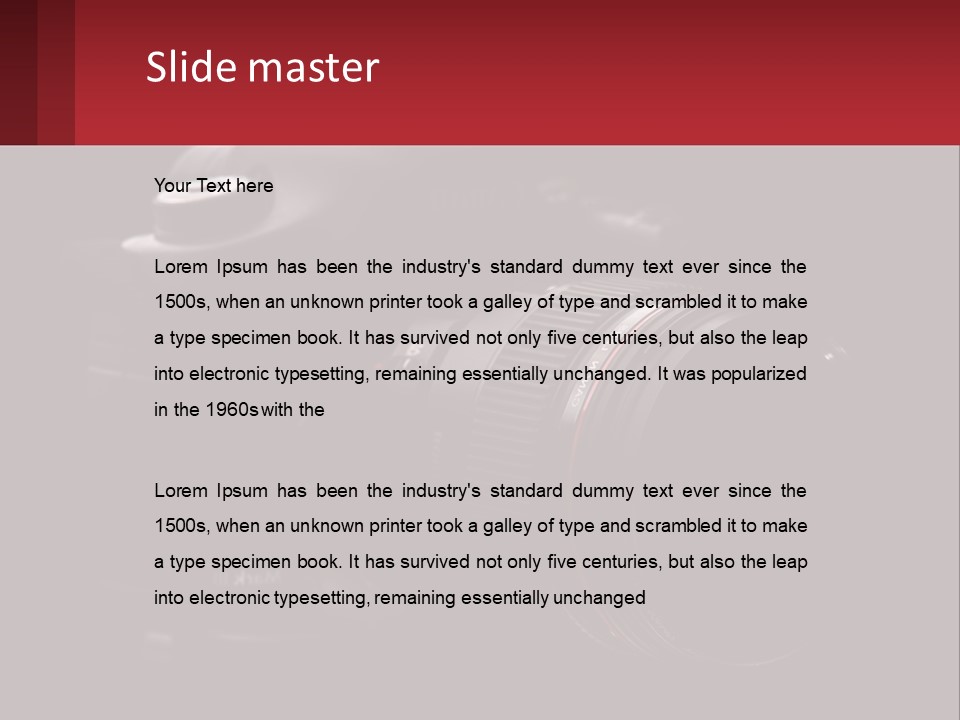 A Camera On A Black Background With The Words Name Of Presentation PowerPoint Template