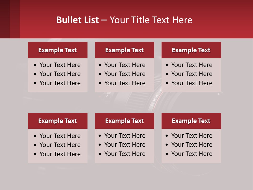 A Camera On A Black Background With The Words Name Of Presentation PowerPoint Template