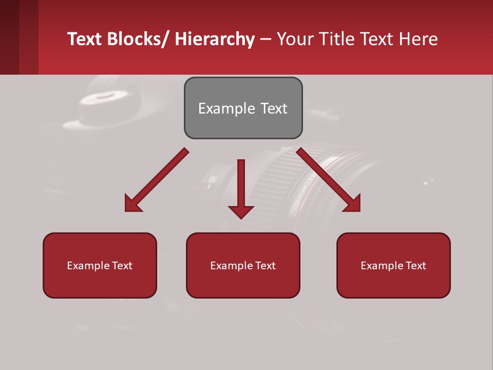 A Camera On A Black Background With The Words Name Of Presentation PowerPoint Template