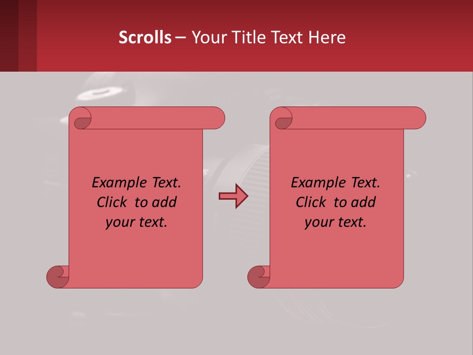 A Camera On A Black Background With The Words Name Of Presentation PowerPoint Template