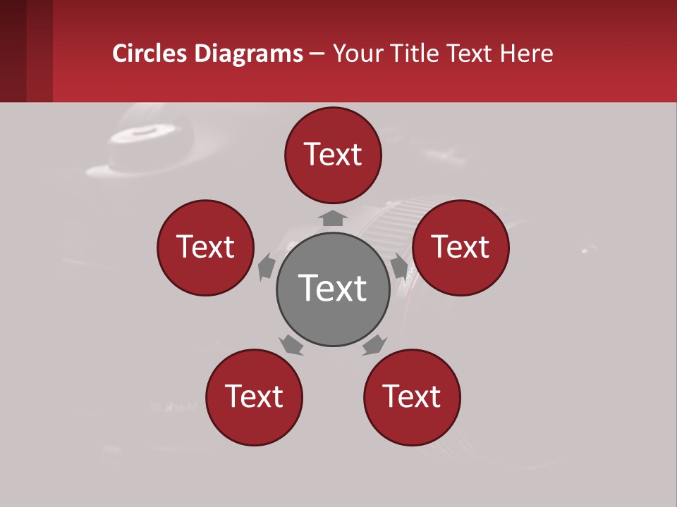 A Camera On A Black Background With The Words Name Of Presentation PowerPoint Template