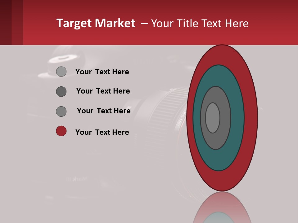 A Camera On A Black Background With The Words Name Of Presentation PowerPoint Template