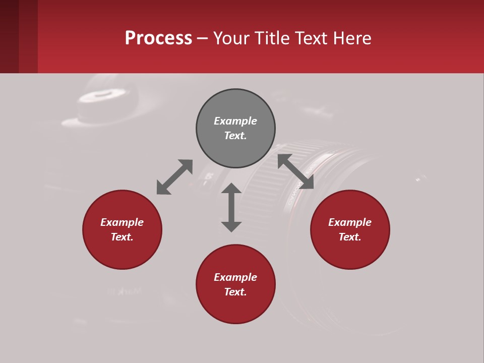 A Camera On A Black Background With The Words Name Of Presentation PowerPoint Template