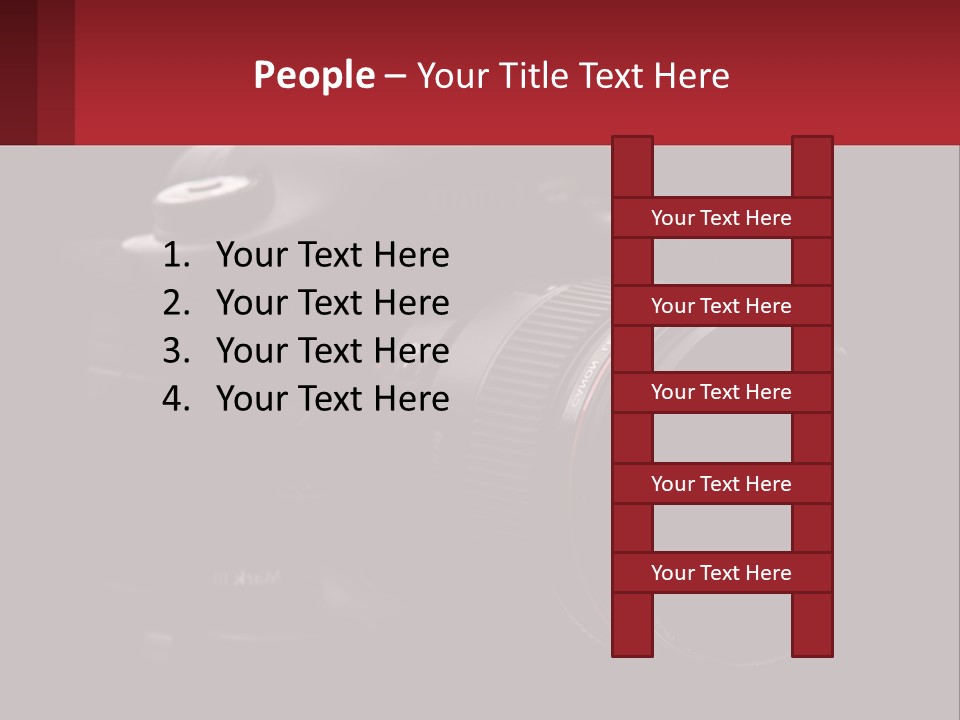 A Camera On A Black Background With The Words Name Of Presentation PowerPoint Template