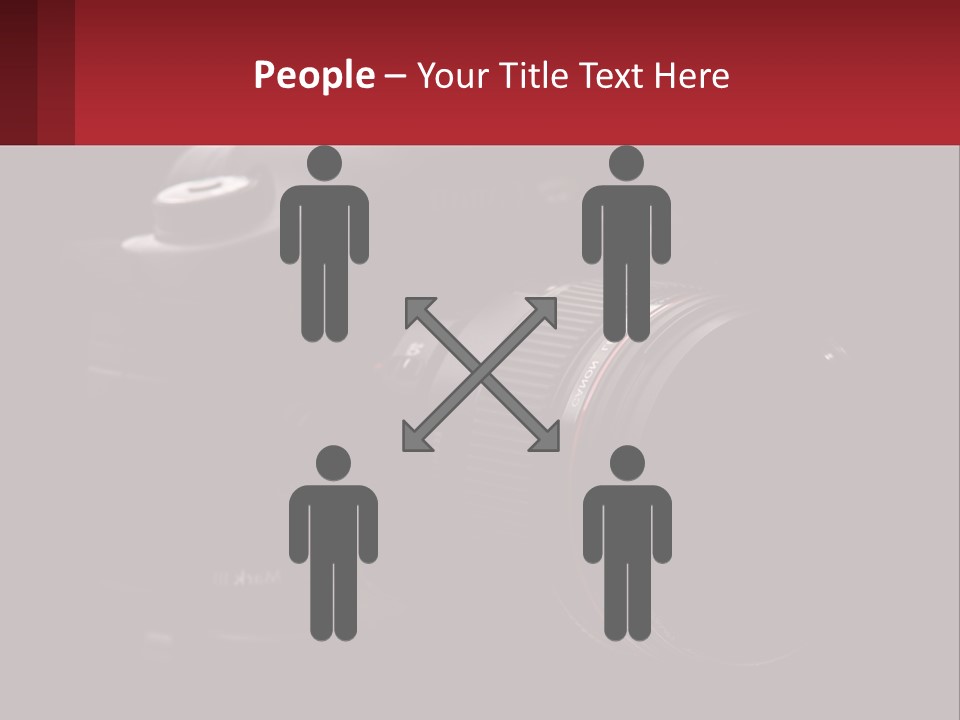 A Camera On A Black Background With The Words Name Of Presentation PowerPoint Template