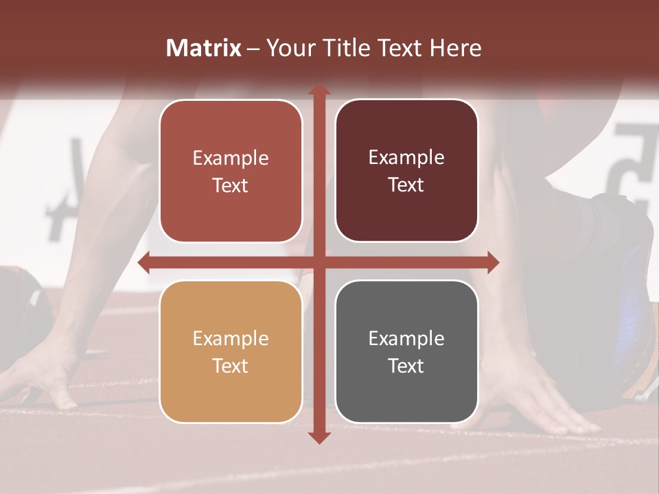 A Person Kneeling Down On A Track With A Number On It PowerPoint Template