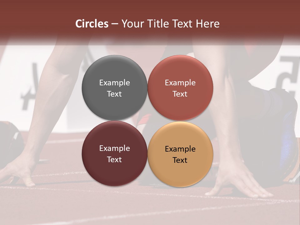 A Person Kneeling Down On A Track With A Number On It PowerPoint Template