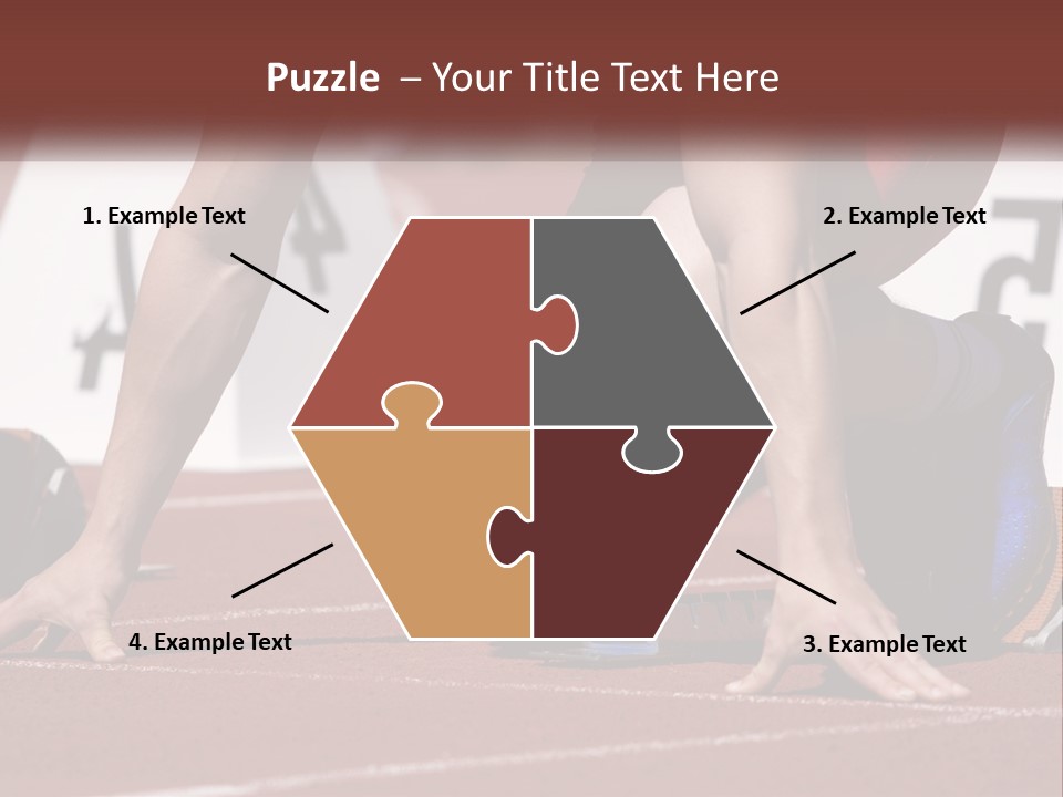 A Person Kneeling Down On A Track With A Number On It PowerPoint Template