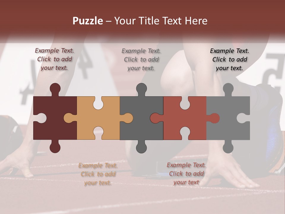 A Person Kneeling Down On A Track With A Number On It PowerPoint Template