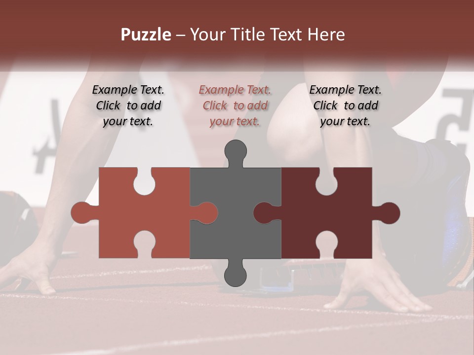 A Person Kneeling Down On A Track With A Number On It PowerPoint Template