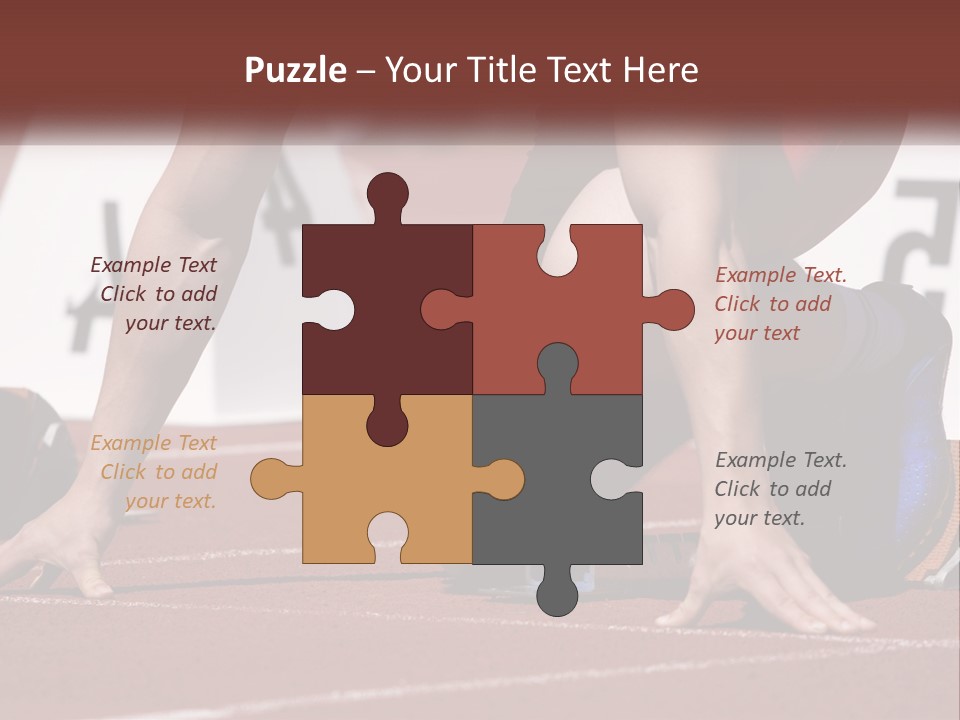 A Person Kneeling Down On A Track With A Number On It PowerPoint Template