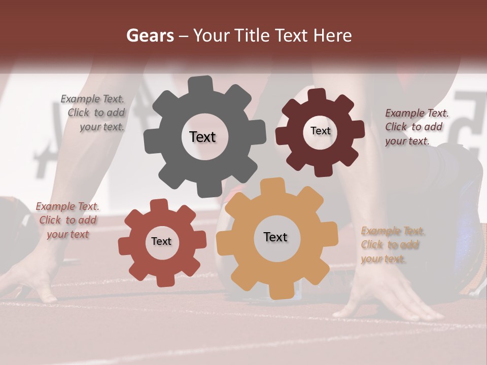 A Person Kneeling Down On A Track With A Number On It PowerPoint Template