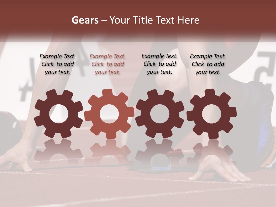 A Person Kneeling Down On A Track With A Number On It PowerPoint Template