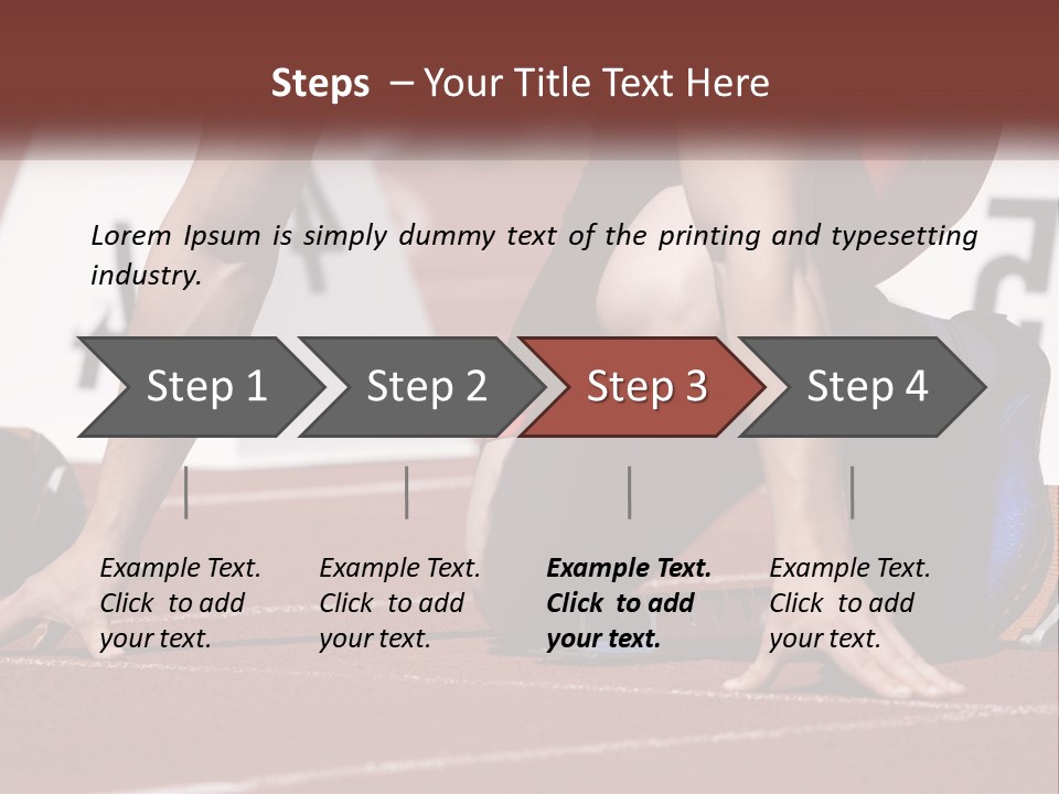 A Person Kneeling Down On A Track With A Number On It PowerPoint Template
