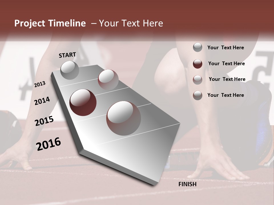 A Person Kneeling Down On A Track With A Number On It PowerPoint Template