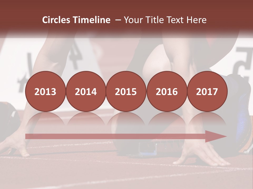 A Person Kneeling Down On A Track With A Number On It PowerPoint Template