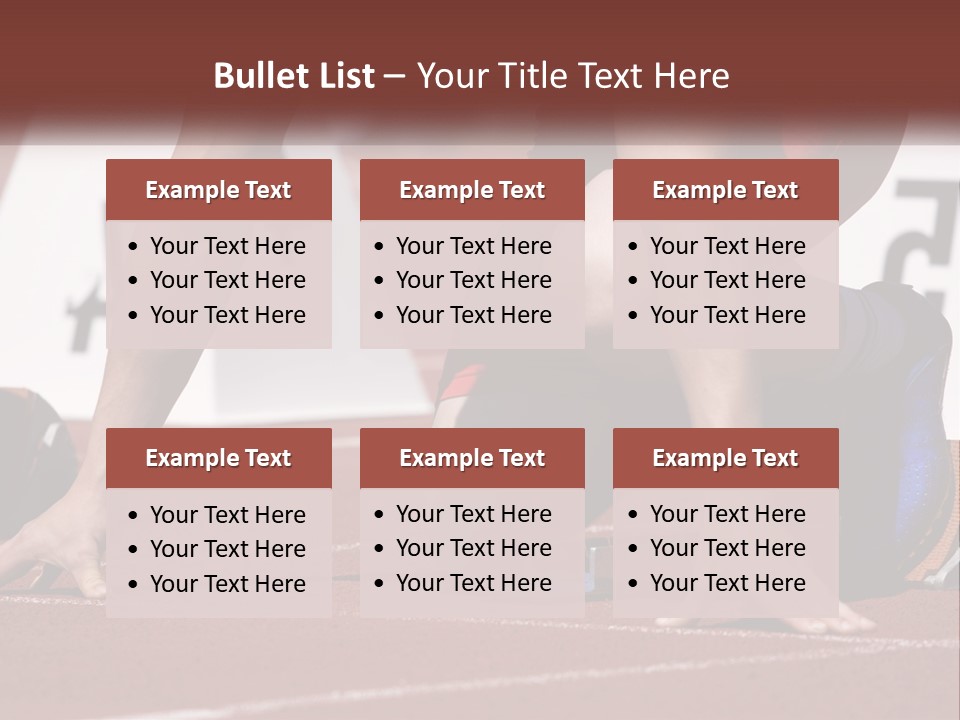 A Person Kneeling Down On A Track With A Number On It PowerPoint Template