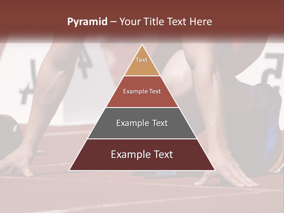 A Person Kneeling Down On A Track With A Number On It PowerPoint Template