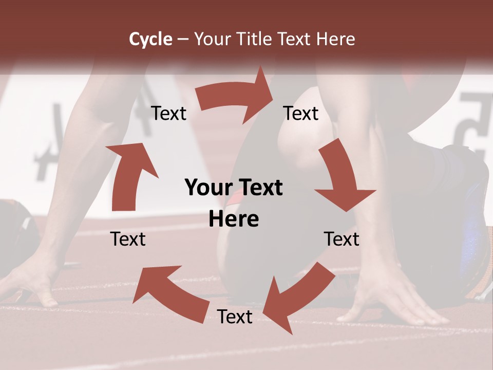 A Person Kneeling Down On A Track With A Number On It PowerPoint Template