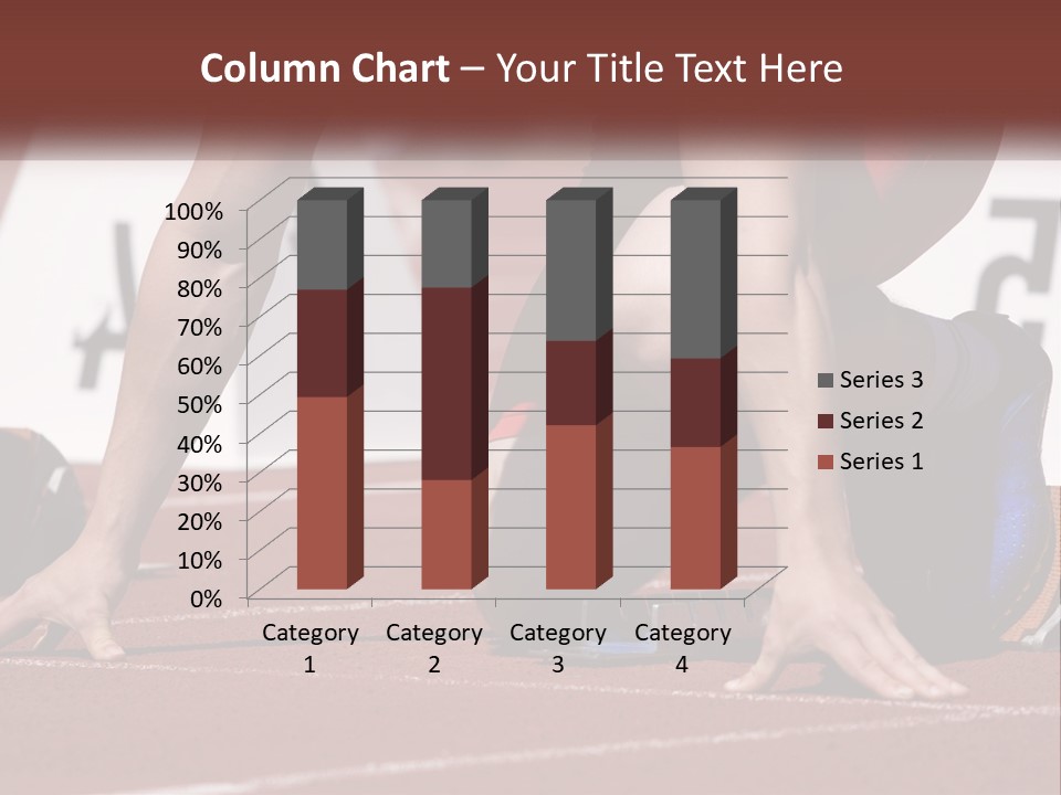 A Person Kneeling Down On A Track With A Number On It PowerPoint Template