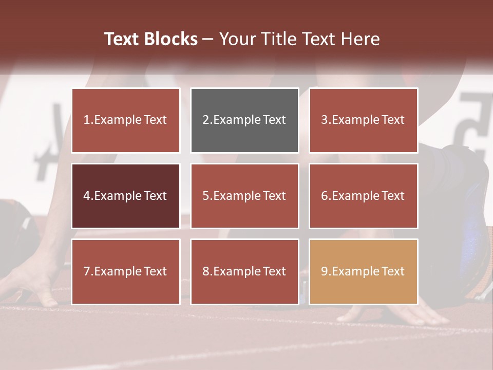 A Person Kneeling Down On A Track With A Number On It PowerPoint Template