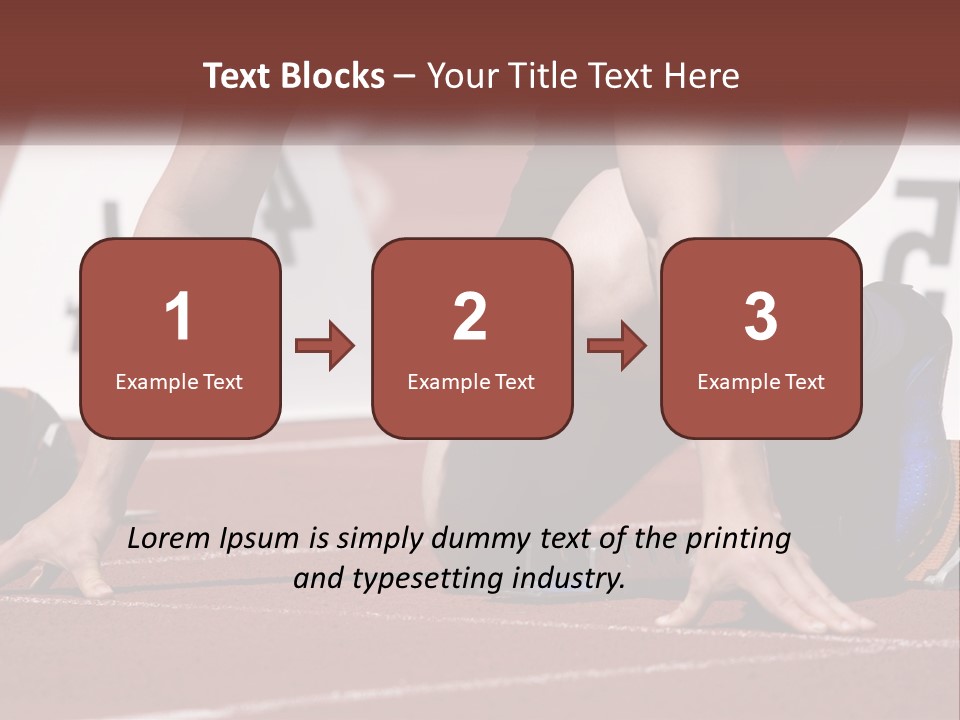 A Person Kneeling Down On A Track With A Number On It PowerPoint Template