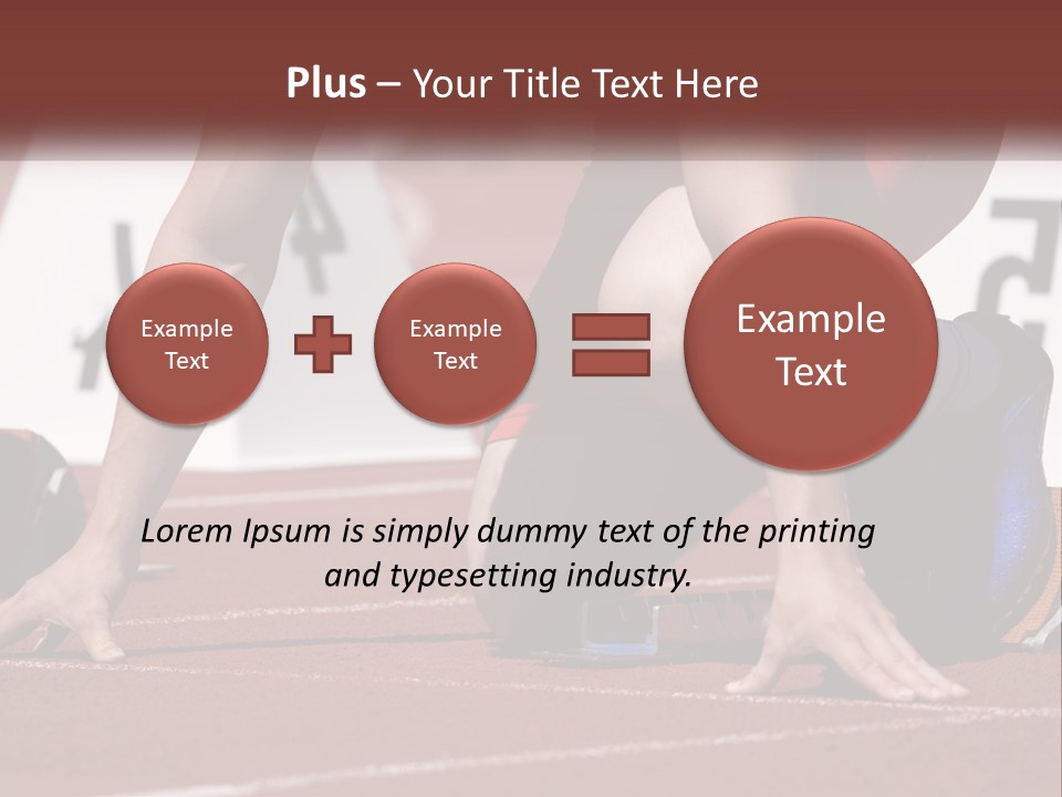 A Person Kneeling Down On A Track With A Number On It PowerPoint Template