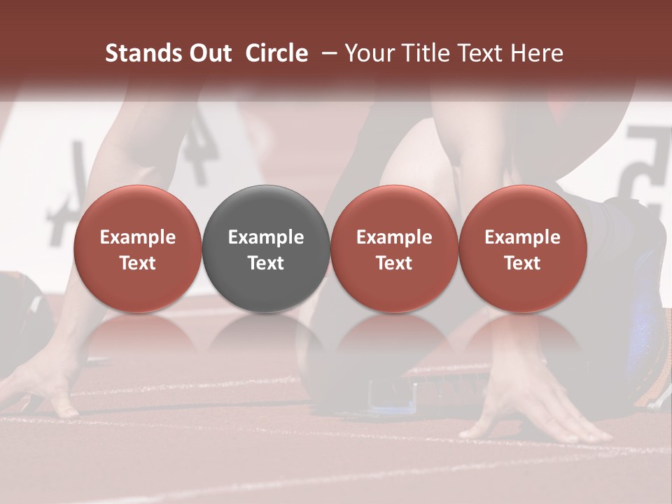 A Person Kneeling Down On A Track With A Number On It PowerPoint Template