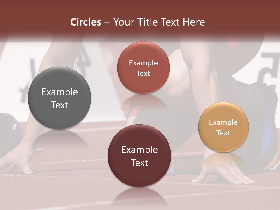 A Person Kneeling Down On A Track With A Number On It PowerPoint Template